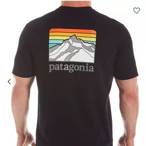 Patagonia + My Brands Line Logo Ridge Pocket Responsibili-Tee BLK Size XL